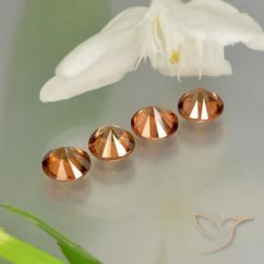 3.73 ct natürliche Medium-Dark Orange  Zirkon-Edelsteine, Runden, VS