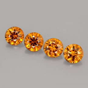  ct natürliche orangefarbener Zirkon-Edelsteine, Rundschliff, VS