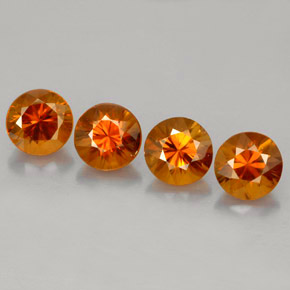  ct natürliche orangefarbener Zirkon-Edelsteine, Rundschliff, VS