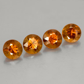  ct natürliche orangefarbener Zirkon-Edelsteine, Rundschliff, VS