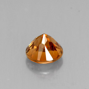 1,04 ctw natürlicher orangefarbener Zirkon, Rundschliff, VVS-VS