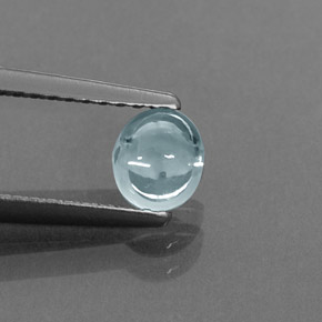 0,85 ctw natürlicher blauer Zirkon, Transparent, Transparent / Lichtdurchlässig