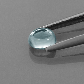 0,85 ctw natürlicher blauer Zirkon, Transparent, Transparent / Lichtdurchlässig