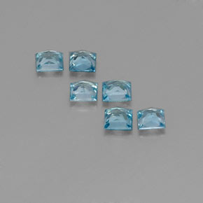  ct natürliche blauer Zirkon-Edelsteine, Quadrat, VVS-VS