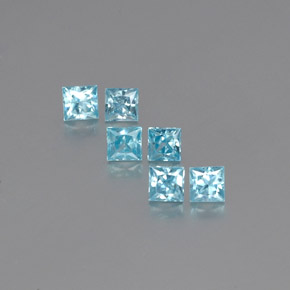  ct natürliche blauer Zirkon-Edelsteine, Quadrat, VVS-VS