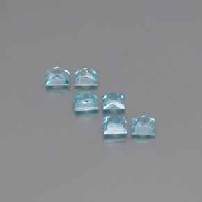  ct natürliche blauer Zirkon-Edelsteine, Quadrat, VVS-VS