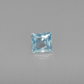 0,47 ctw natürlicher blauer Zirkon, Quadrat, VVS-VS