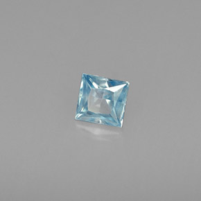 0,47 ctw natürlicher blauer Zirkon, Quadrat, VVS-VS