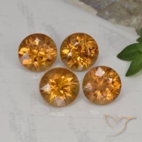 4.58 ct natürliche orange-braun Zirkon-Edelsteine, Runden, VVS