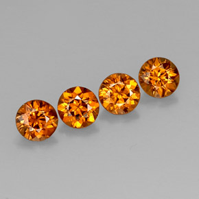  ct natürliche orangefarbener Zirkon-Edelsteine, Rundschliff, VVS