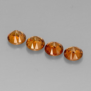  ct natürliche orangefarbener Zirkon-Edelsteine, Rundschliff, VVS