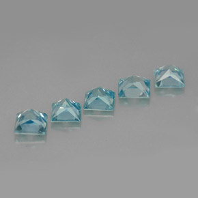  ct natürliche blauer Zirkon-Edelsteine, Quadrat, VVS-VS