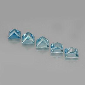  ct natürliche blauer Zirkon-Edelsteine, Quadrat, VVS-VS