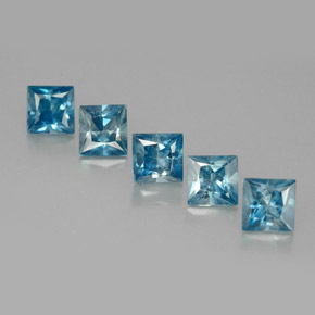  ct natürliche blauer Zirkon-Edelsteine, Quadrat, VVS-VS