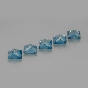  ct natürliche blauer Zirkon-Edelsteine, Quadrat, VVS-VS