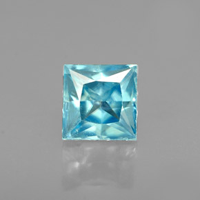 0,71 ctw natürlicher blauer Zirkon, Quadrat, VVS-VS