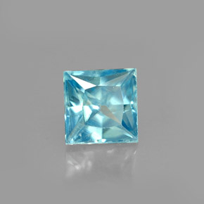 0,71 ctw natürlicher blauer Zirkon, Quadrat, VVS-VS