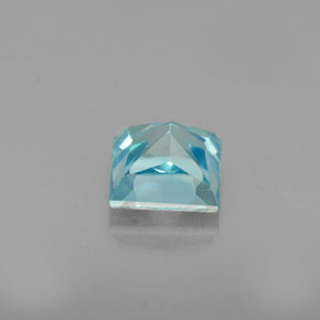 0,71 ctw natürlicher blauer Zirkon, Quadrat, VVS-VS