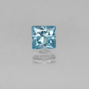 0,62 ctw natürlicher blauer Zirkon, Quadrat, VVS-VS