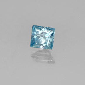 0,62 ctw natürlicher blauer Zirkon, Quadrat, VVS-VS