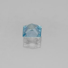0,62 ctw natürlicher blauer Zirkon, Quadrat, VVS-VS