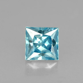 0,58 ctw natürlicher blauer Zirkon, Quadrat, VS