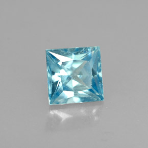 0,58 ctw natürlicher blauer Zirkon, Quadrat, VS
