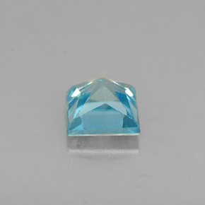 0,58 ctw natürlicher blauer Zirkon, Quadrat, VS