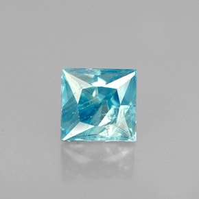 0,69 ctw natürlicher blauer Zirkon, Quadrat, SI