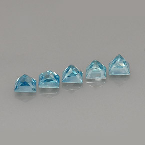  ct natürliche blauer Zirkon-Edelsteine, Quadrat, VVS-VS