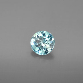 0,97 ctw natürlicher blauer Zirkon, Rundschliff, VVS-VS
