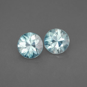  ct natürliche blauer Zirkon-Edelsteine, Rundschliff, VS