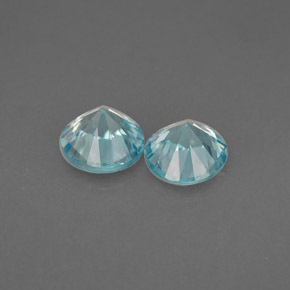  ct natürliche blauer Zirkon-Edelsteine, Rundschliff, VS