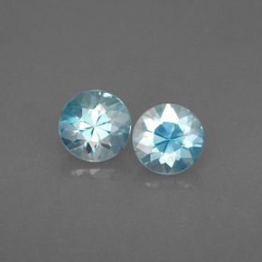  ct natürliche blauer Zirkon-Edelsteine, Rundschliff, VVS-VS
