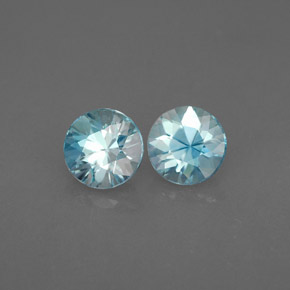  ct natürliche blauer Zirkon-Edelsteine, Rundschliff, VVS-VS