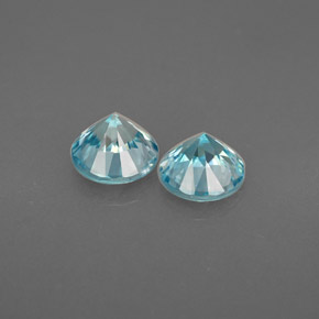  ct natürliche blauer Zirkon-Edelsteine, Rundschliff, VVS-VS