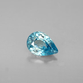 1,59 ctw natürlicher blauer Zirkon, Birnenform, VVS-VS