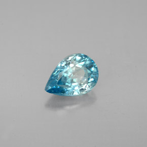1,59 ctw natürlicher blauer Zirkon, Birnenform, VVS-VS