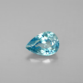 1,45 ctw natürlicher blauer Zirkon, Birnenform, VVS-VS