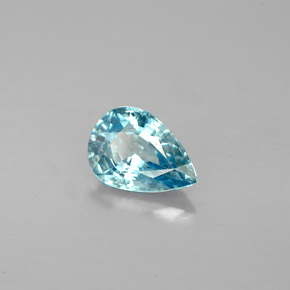 1,45 ctw natürlicher blauer Zirkon, Birnenform, VVS-VS