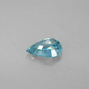 1,45 ctw natürlicher blauer Zirkon, Birnenform, VVS-VS