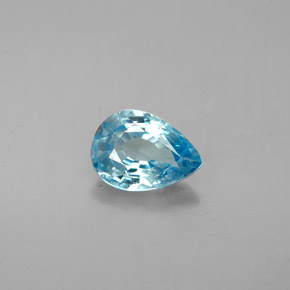 1,51 ctw natürlicher blauer Zirkon, Birnenform, VS