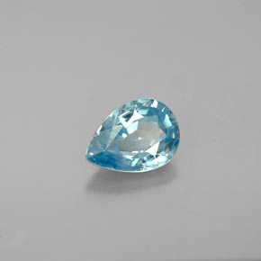 1,51 ctw natürlicher blauer Zirkon, Birnenform, VS