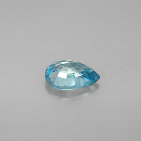 1,51 ctw natürlicher blauer Zirkon, Birnenform, VS