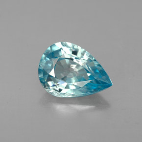 1,43 ctw natürlicher blauer Zirkon, Birnenform, VVS-VS
