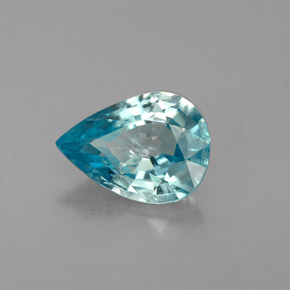 1,43 ctw natürlicher blauer Zirkon, Birnenform, VVS-VS