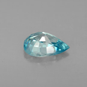 1,43 ctw natürlicher blauer Zirkon, Birnenform, VVS-VS