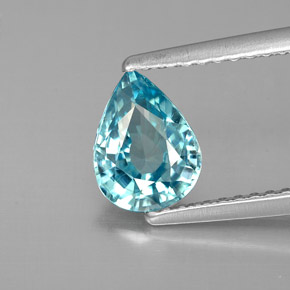 1,41 ctw natürlicher blauer Zirkon, Birnenform, VVS-VS