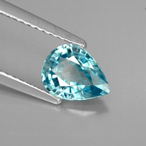 1,41 ctw natürlicher blauer Zirkon, Birnenform, VVS-VS