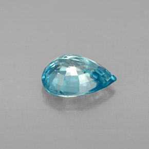 1,41 ctw natürlicher blauer Zirkon, Birnenform, VVS-VS